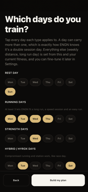 ENGN onboarding training days screen